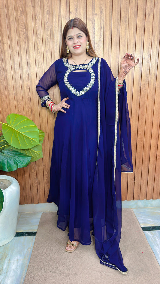 Premium Oval neck Anarkali suit