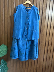 Aaysa Plain Cotton Denim Coord set