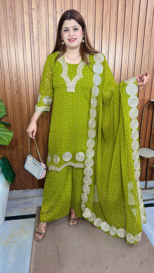 Premium designer Bandhani suit
