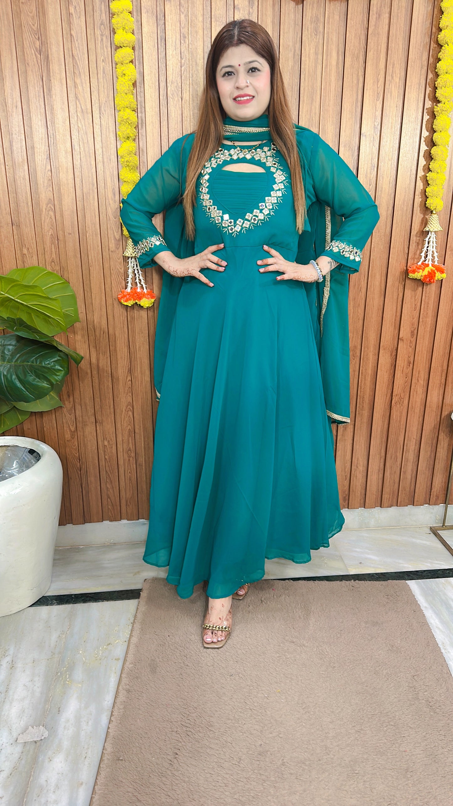 Premium Oval neck Anarkali suit