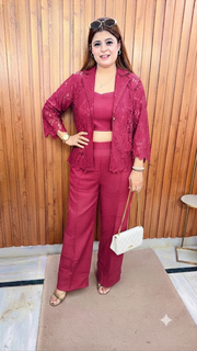 Power net premium Three Piece Coord Set