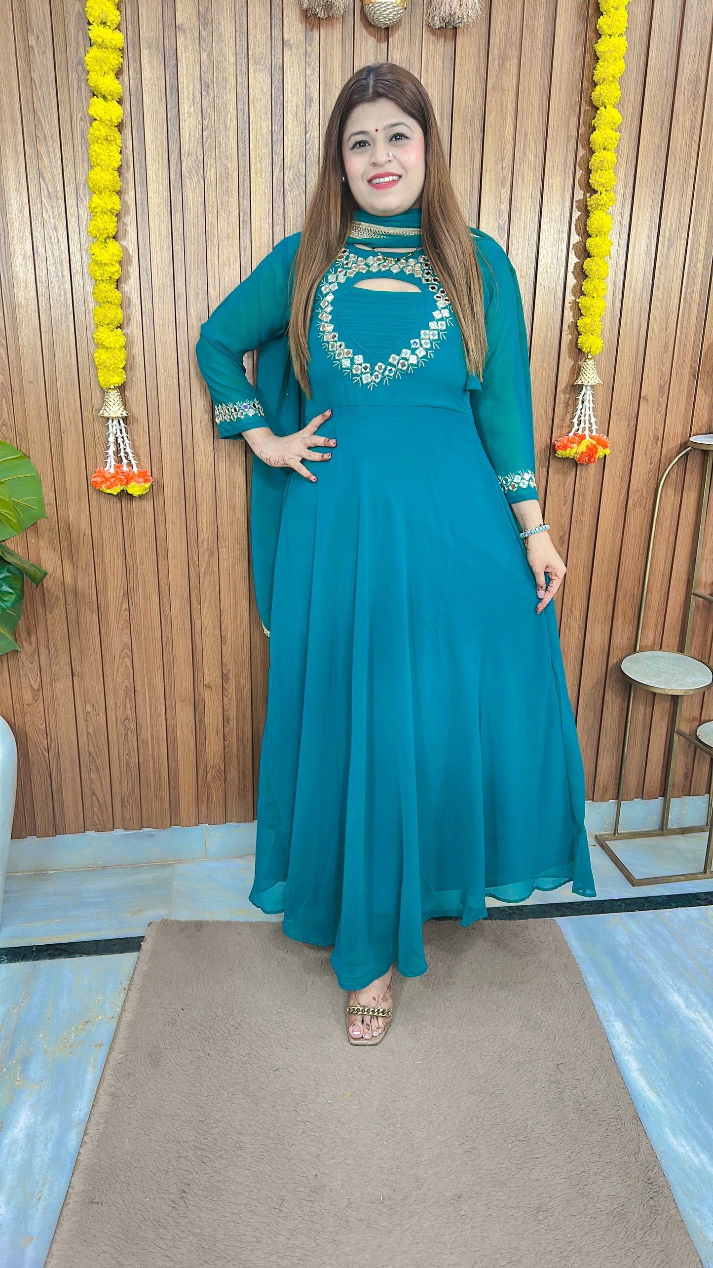 Premium Oval neck Anarkali suit