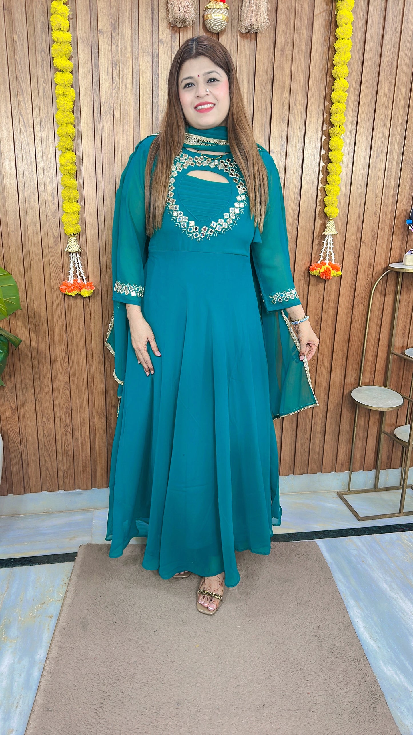 Premium Oval neck Anarkali suit