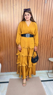 Elegance Frill Shiffon Dress