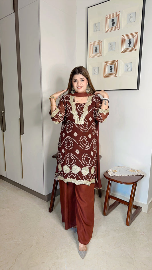 Bandhani with Gota Patti Suit set