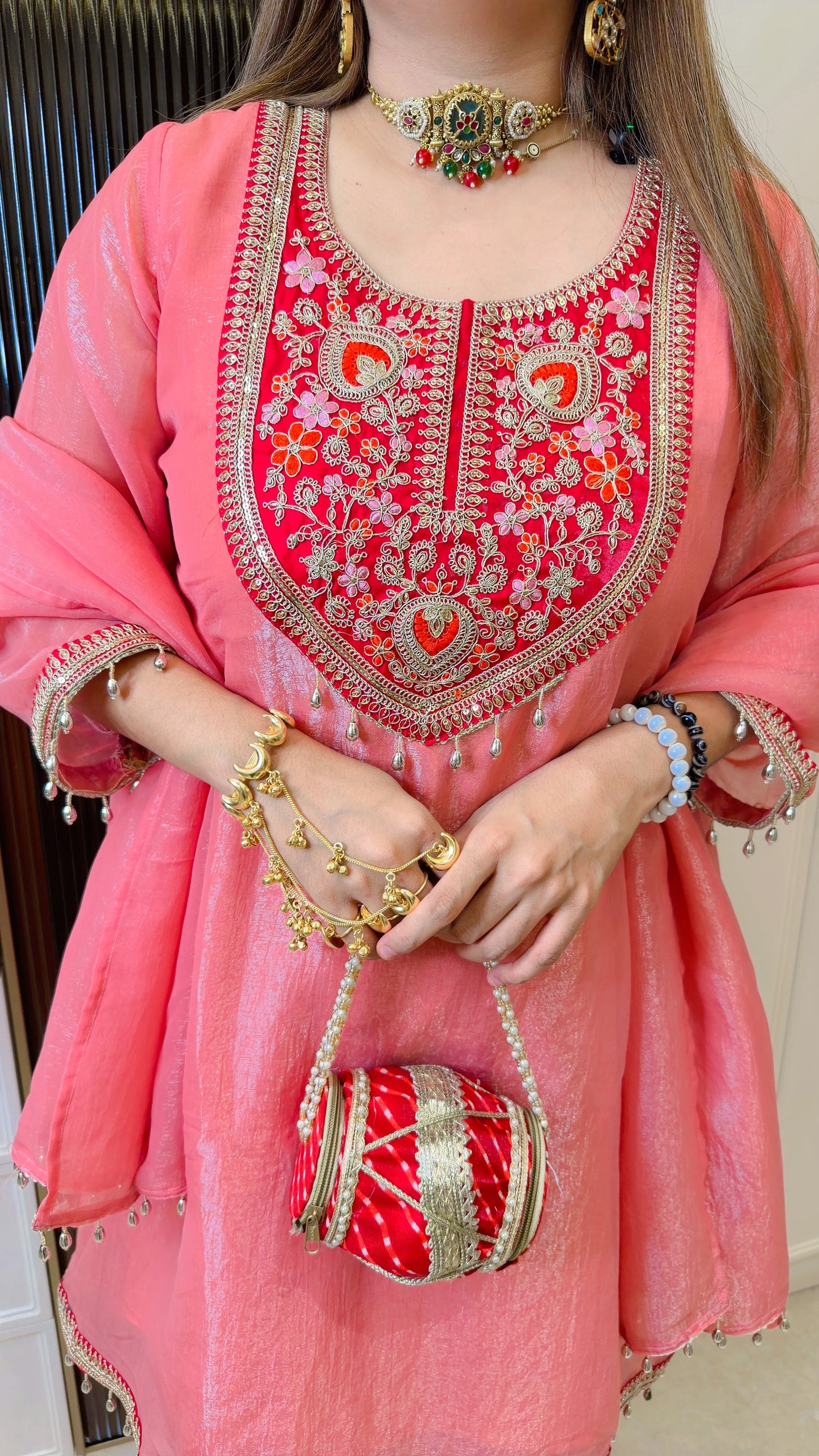 Blush noor Premium three piece suit set