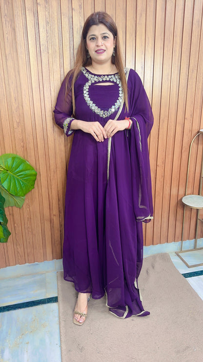 Premium Oval neck Anarkali suit