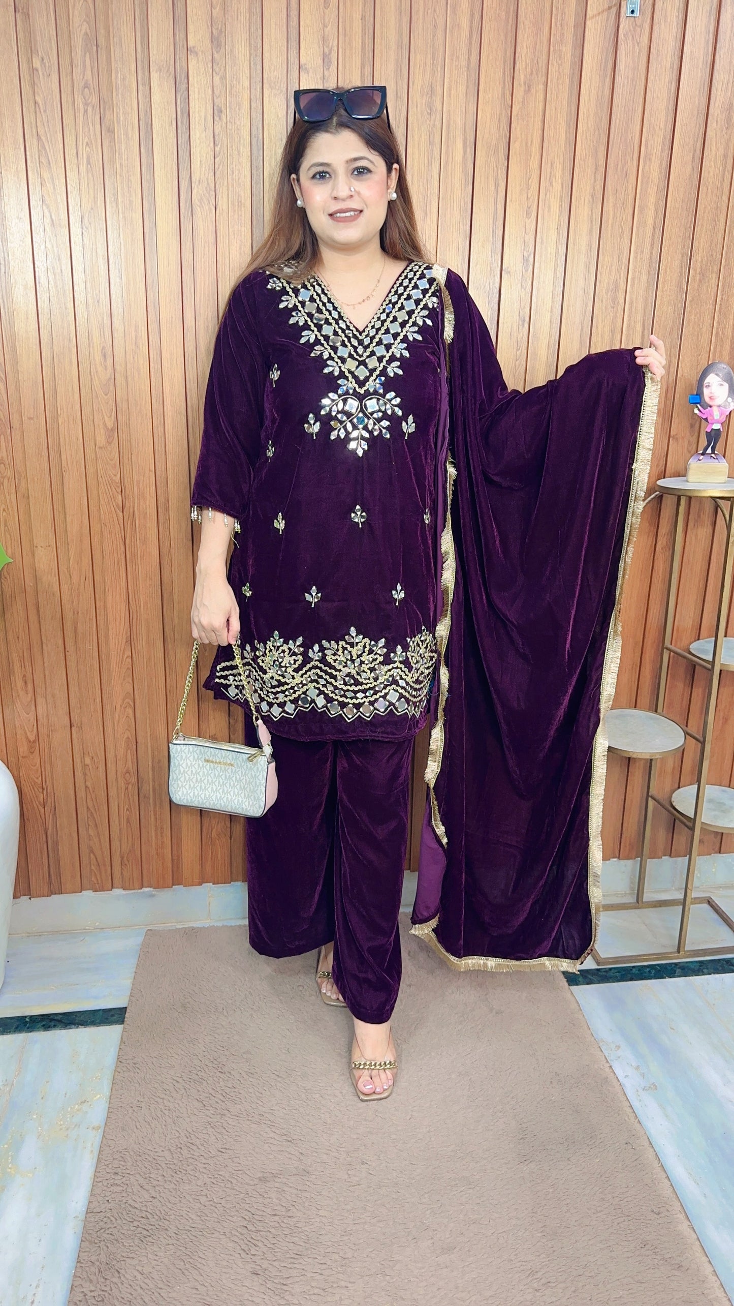 Amaira Mirror Velvet Suit Set