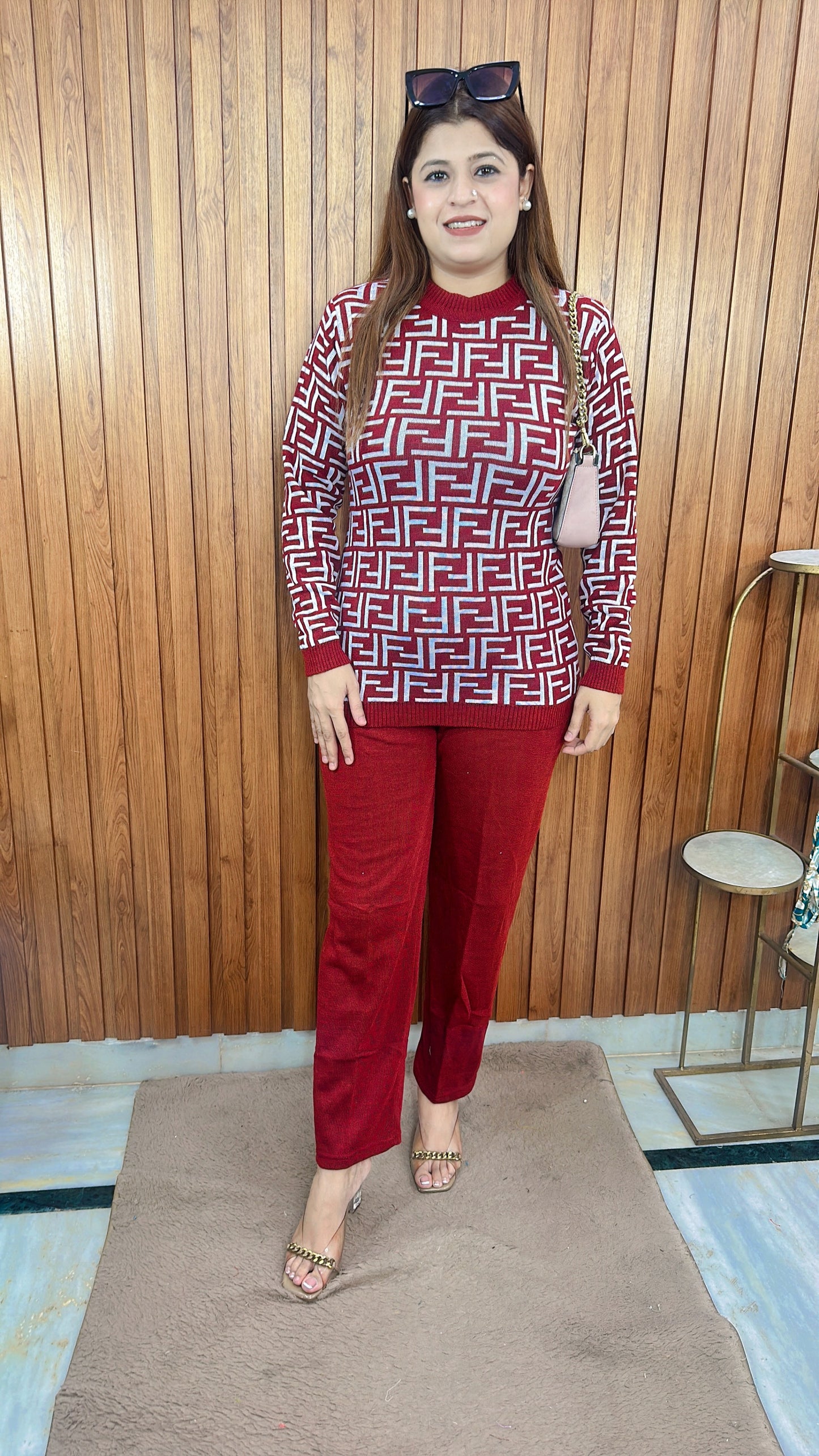 Woolen winter Warm coord set