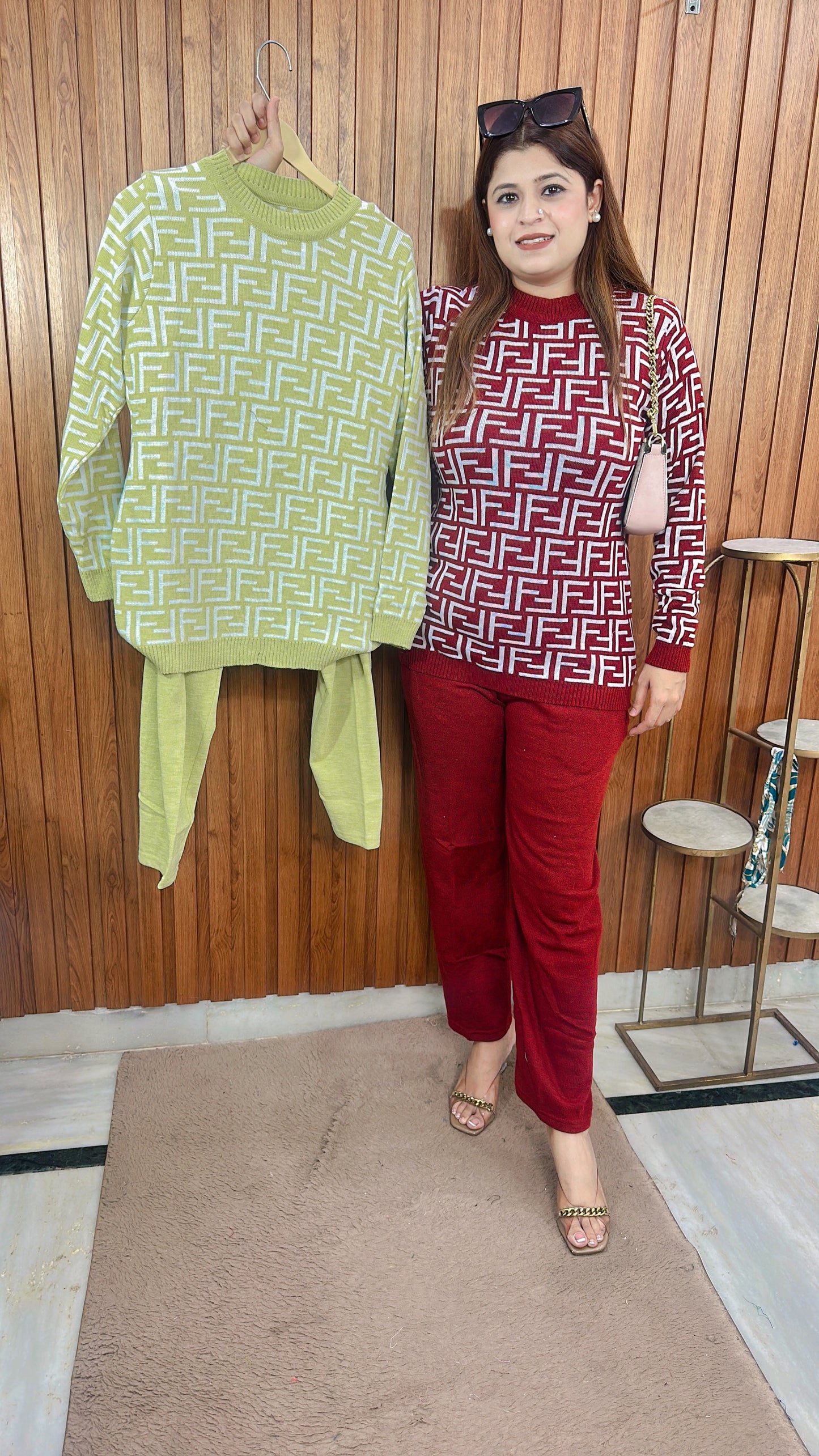 Woolen winter Warm coord set