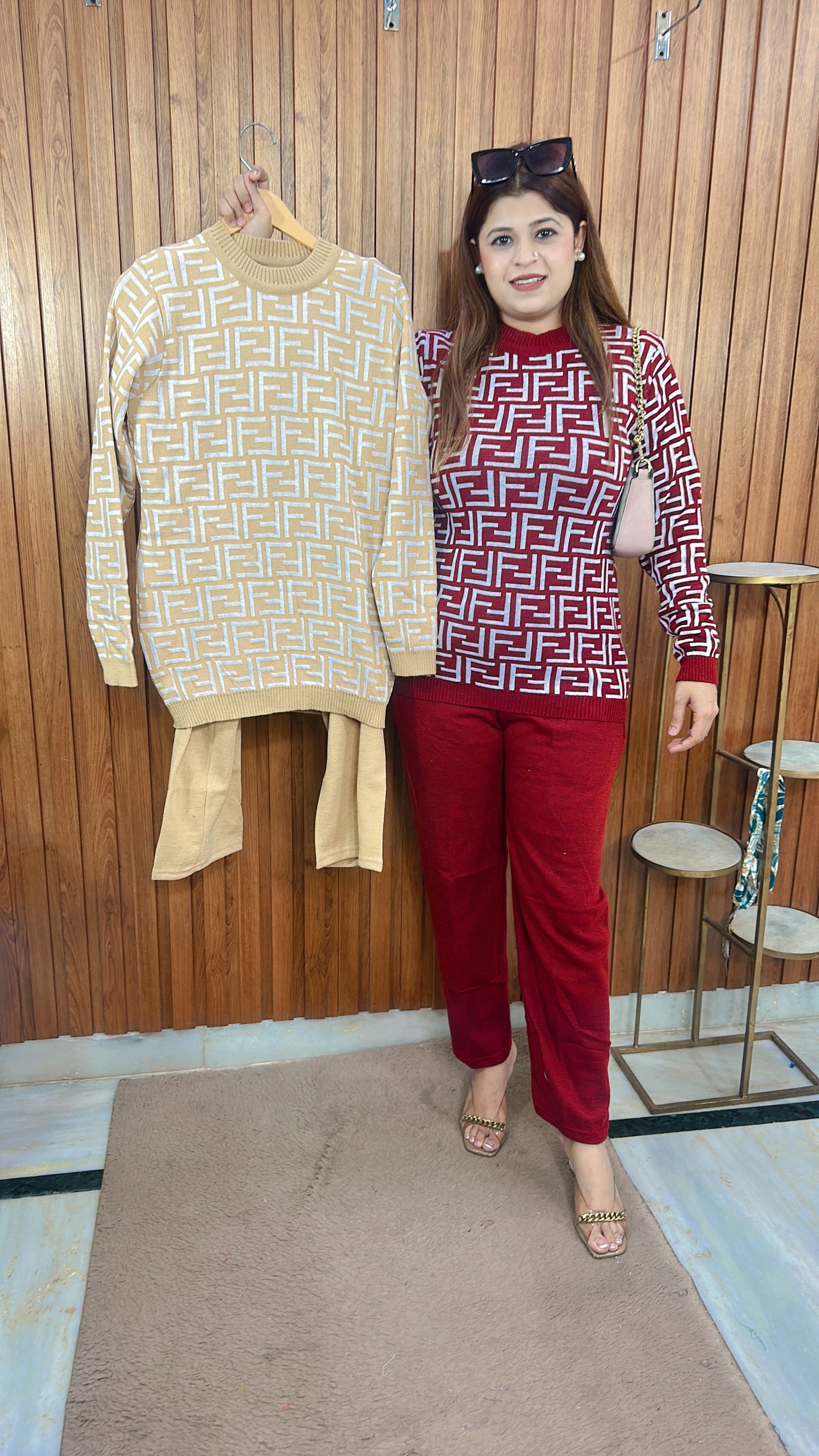 Woolen winter Warm coord set