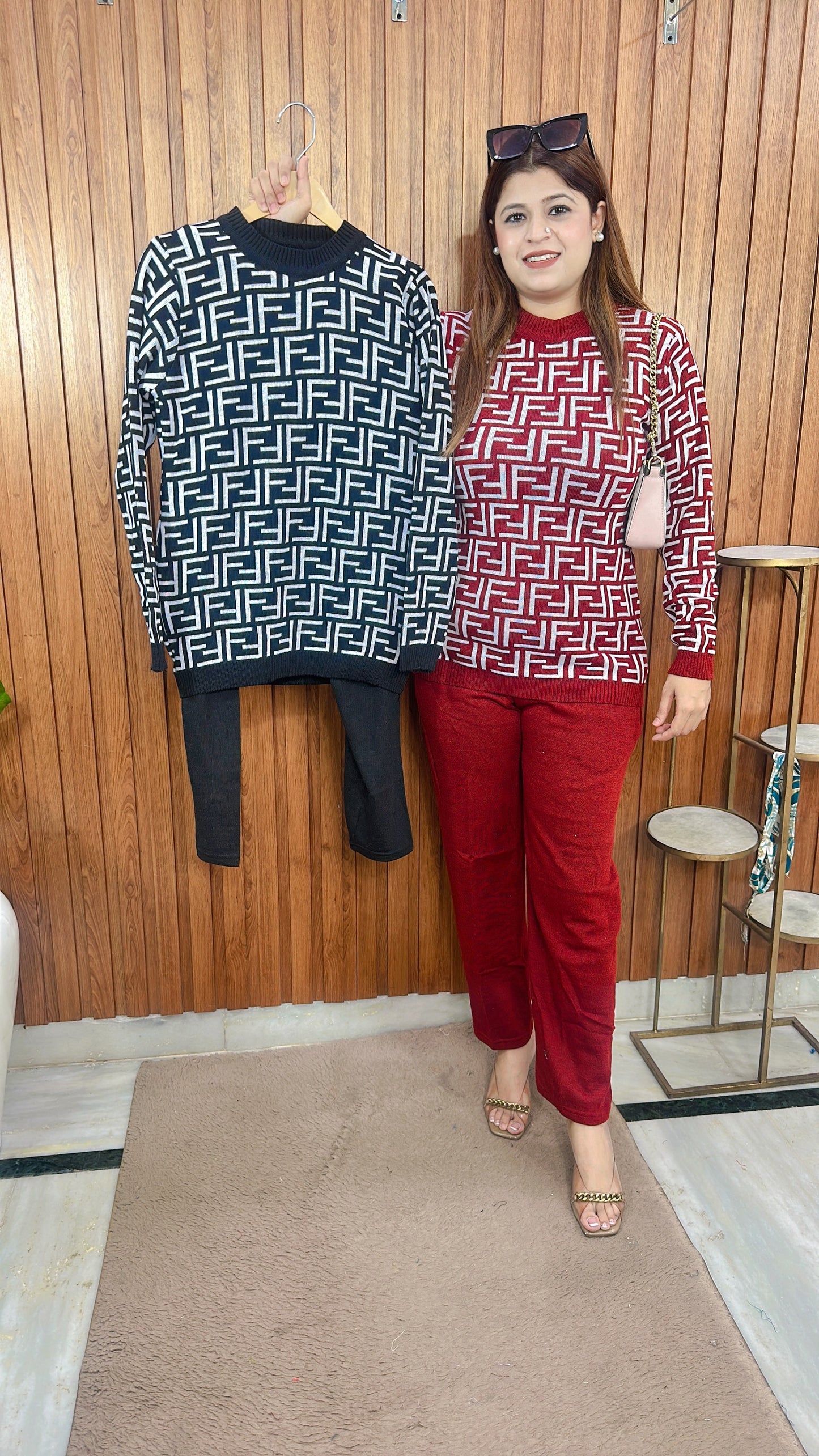 Woolen winter Warm coord set