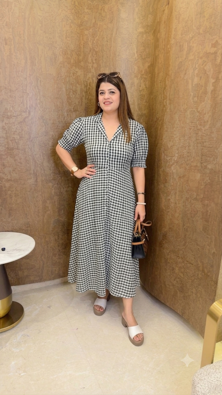 checks dress