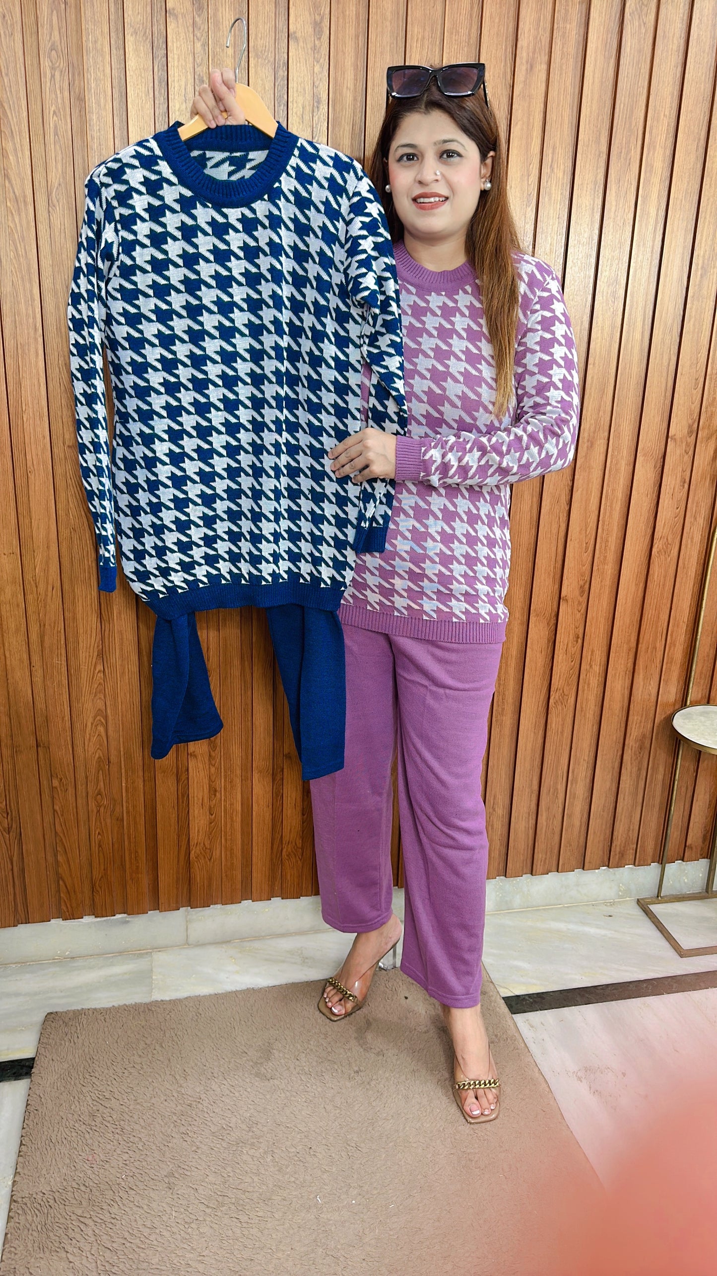 Box Woolen Winter Coord Set