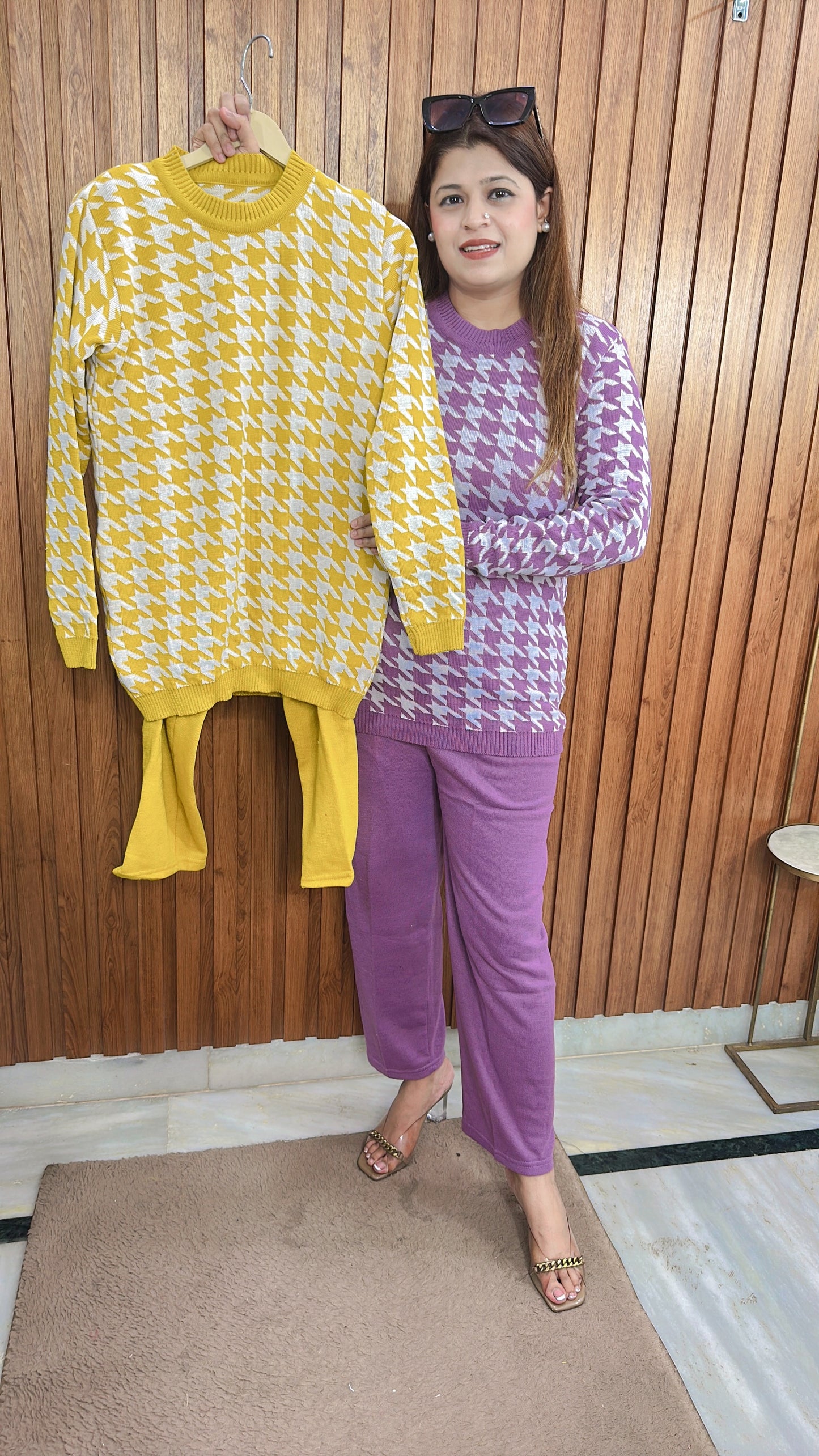 Box Woolen Winter Coord Set