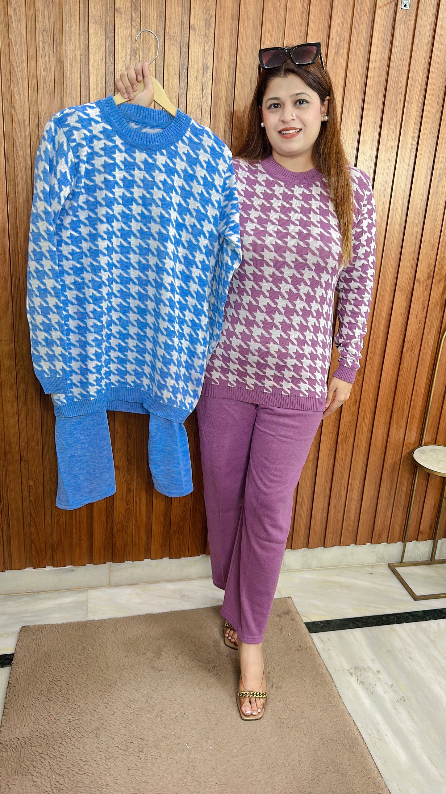 Box Woolen Winter Coord Set