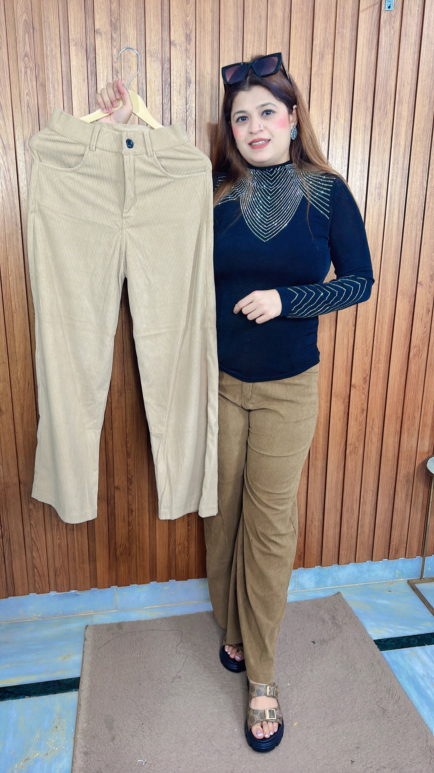 Velvet cotrise pants
