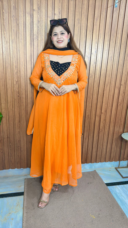 Sunheri Nazakat Anarkali Suit