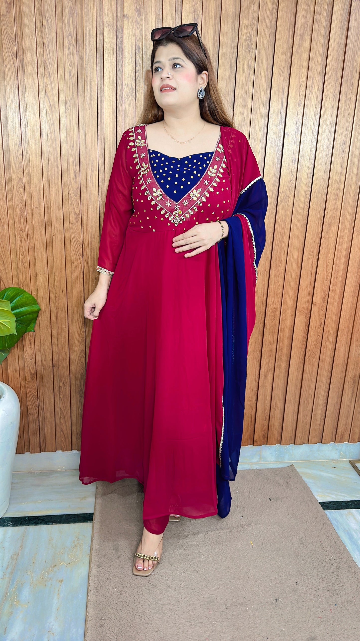 Sunheri Nazakat Anarkali Suit