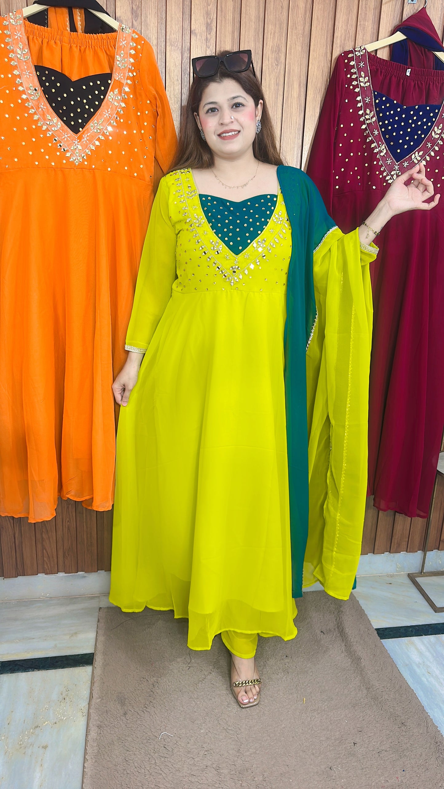 Sunheri Nazakat Anarkali Suit