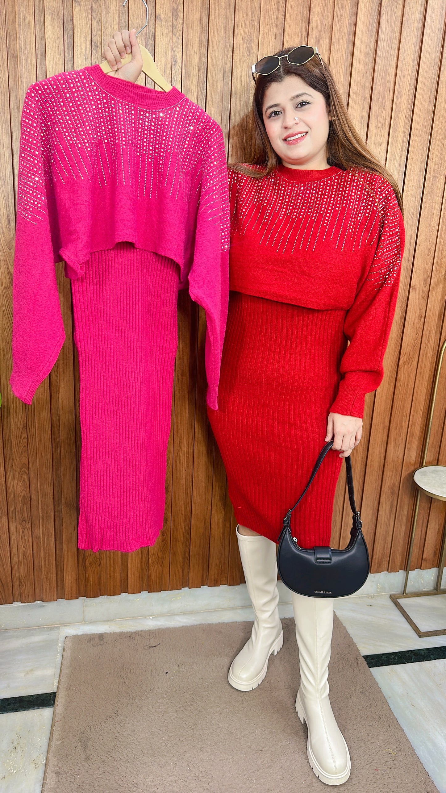 Rime Stone Knitted Dress