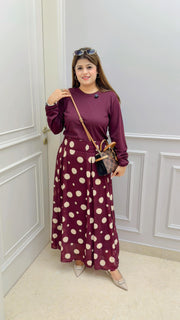 Polka bow skirt set