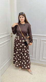 Polka bow skirt set