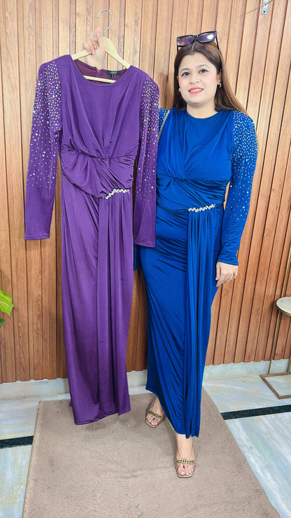 Glam Lycra drape Dress