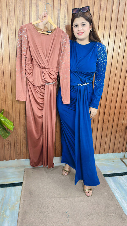 Glam Lycra drape Dress