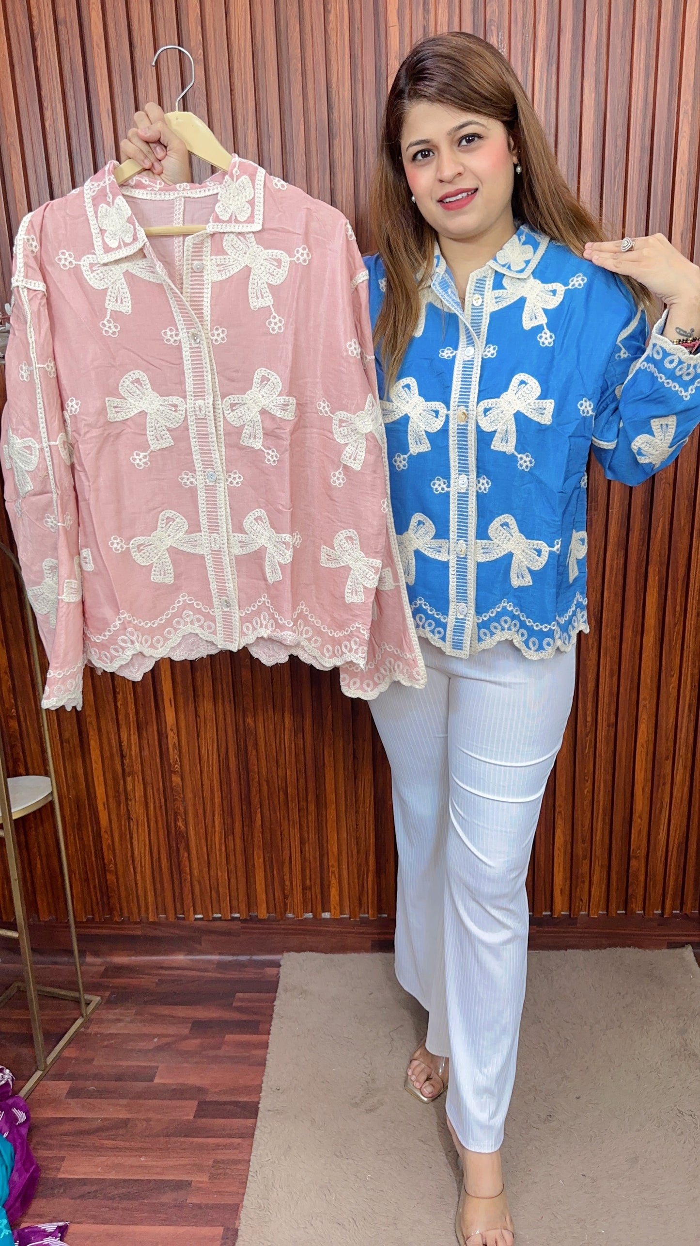 Full white thread Cotton Top