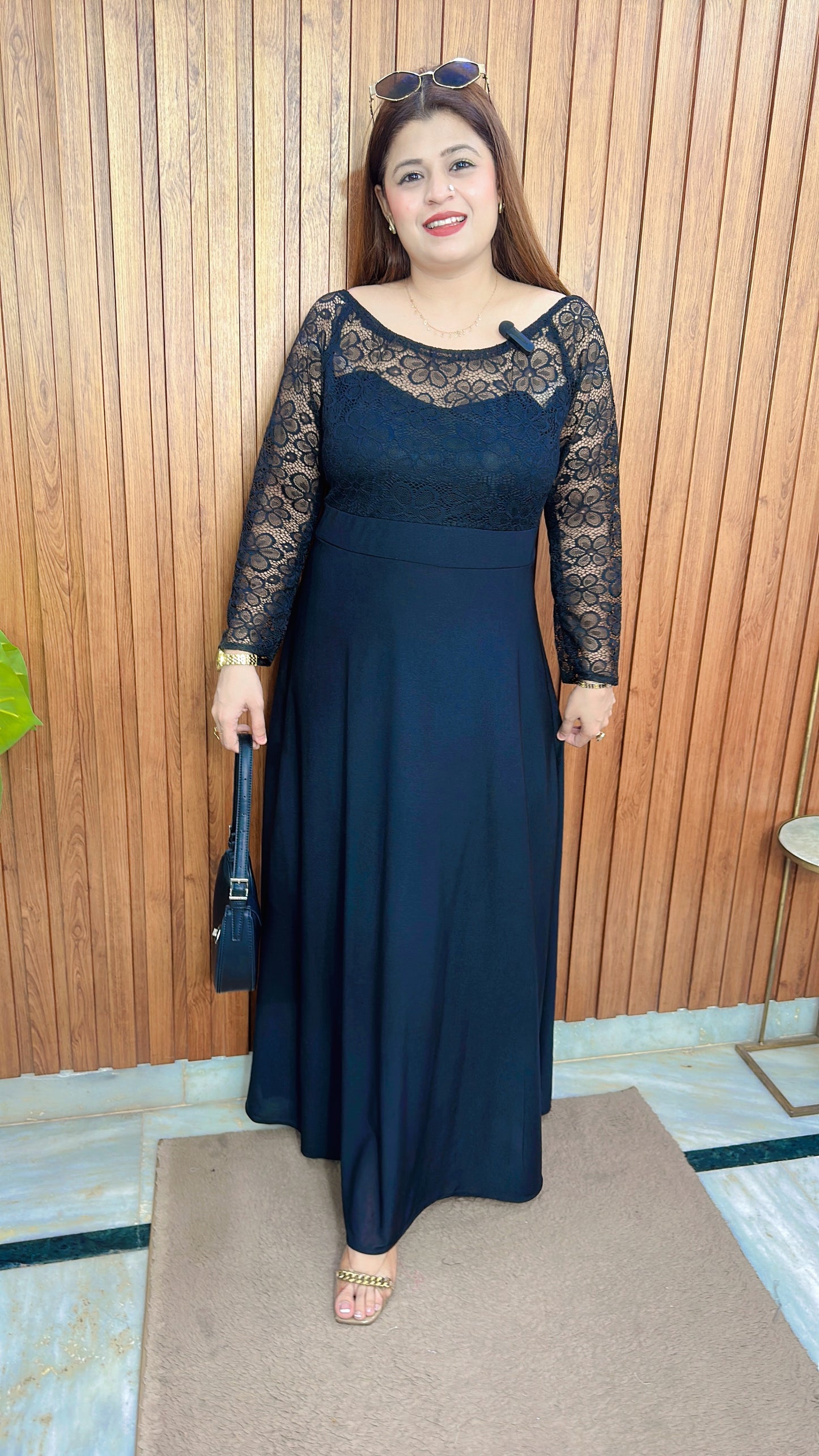 Lycra Imported Net Dress