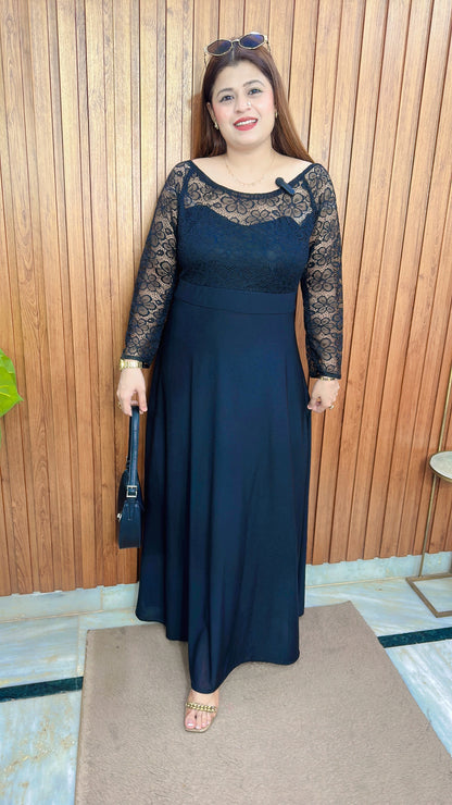 Lycra Imported Net Dress