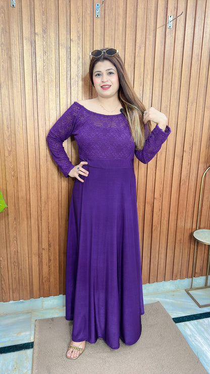 Lycra Imported Net Dress