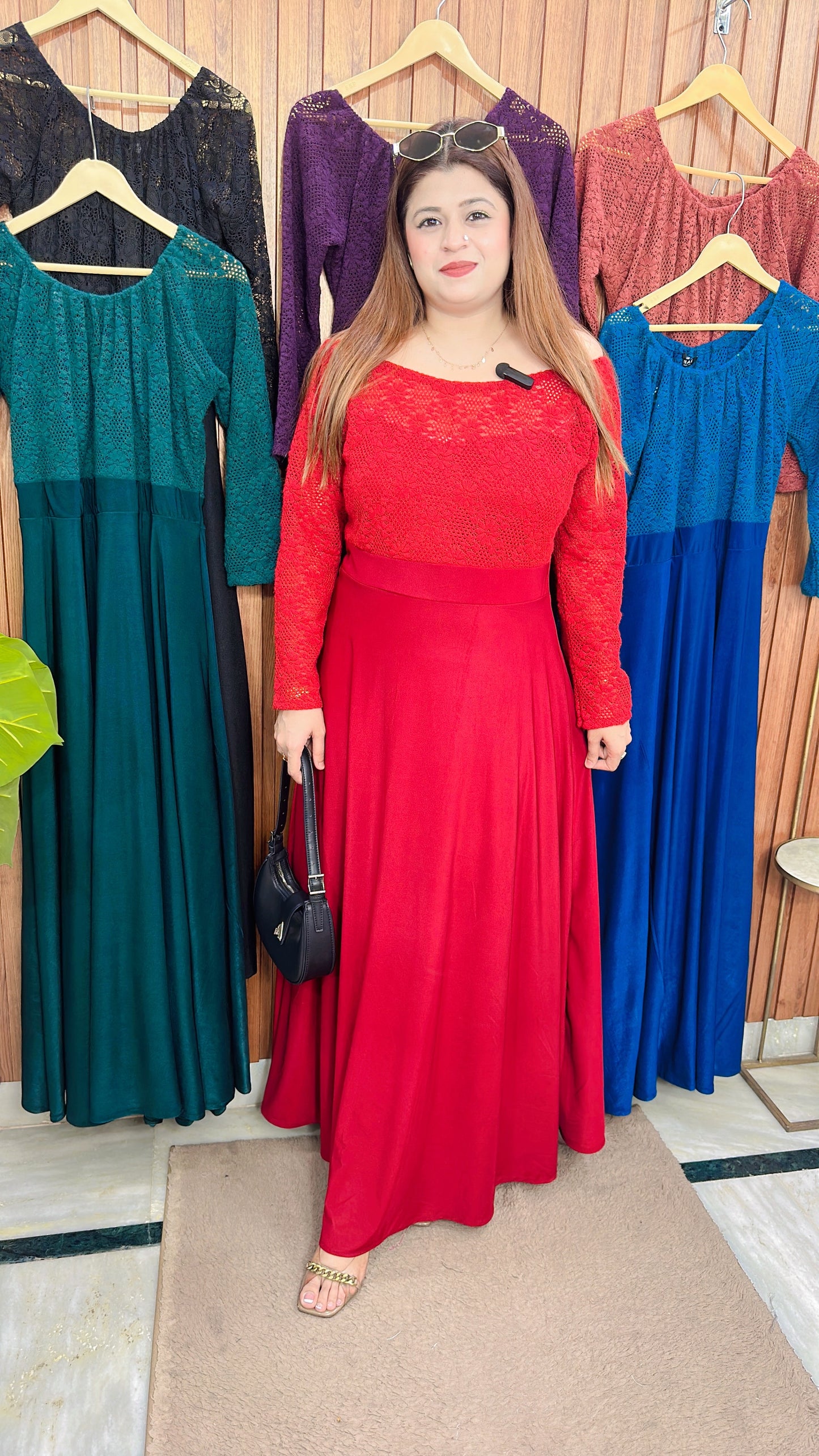 Lycra Imported Net Dress