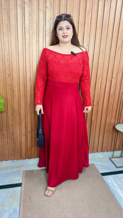 Lycra Imported Net Dress