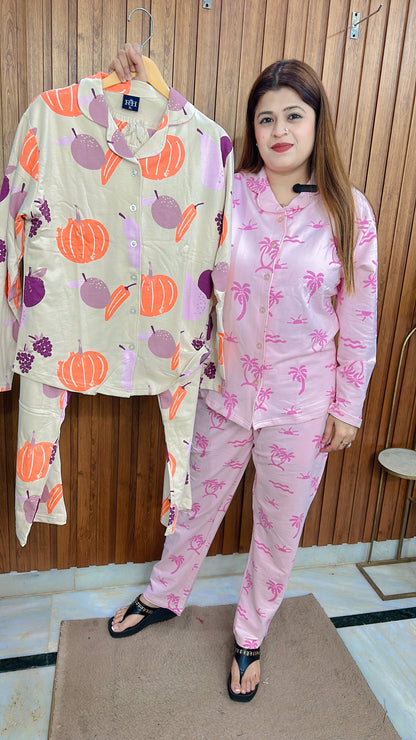 Cotton Tarry Hosiery Night suit