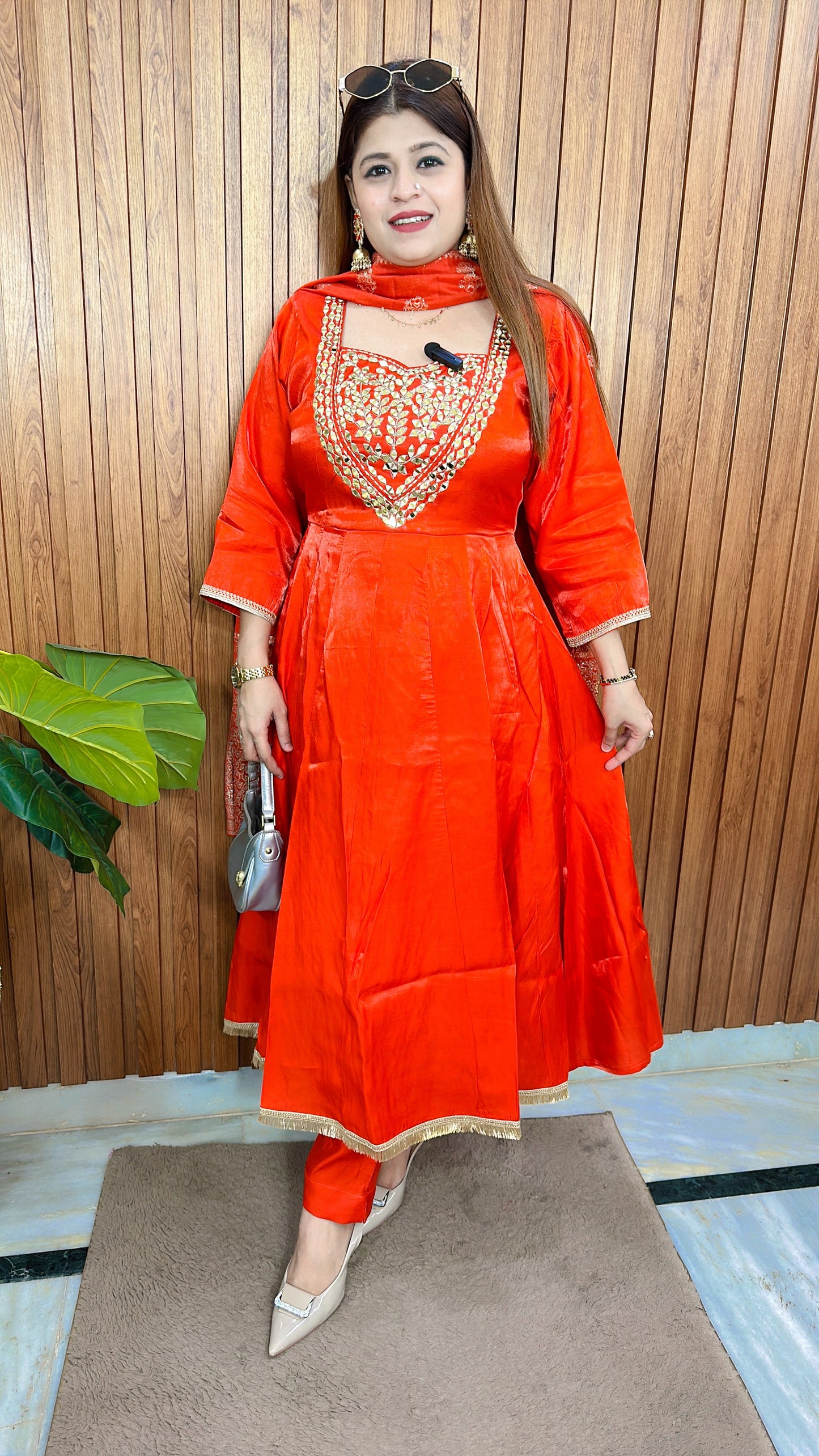 Premium Design Shimmer Cotton Anarkali Suit