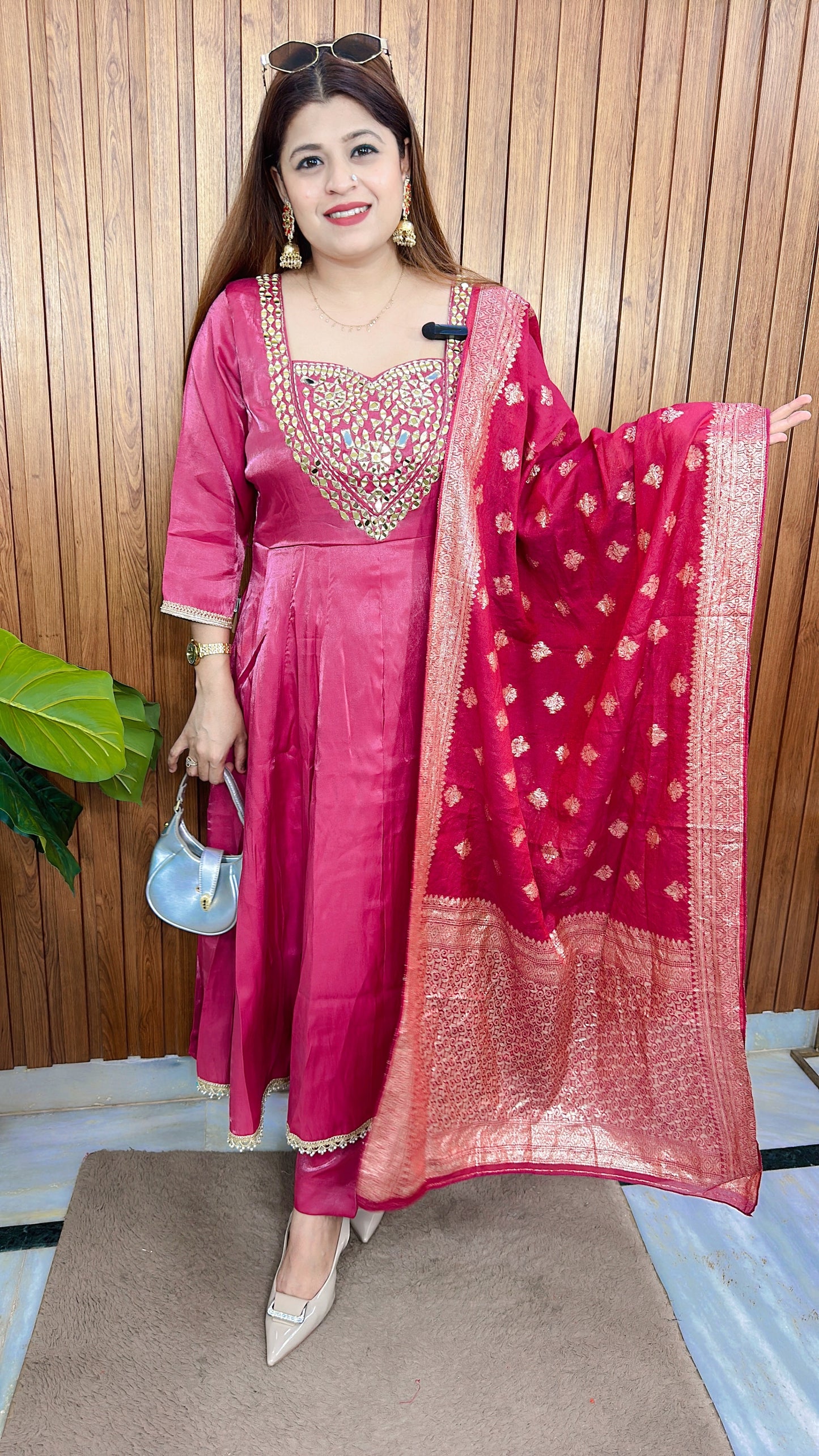 Premium Design Shimmer Cotton Anarkali Suit