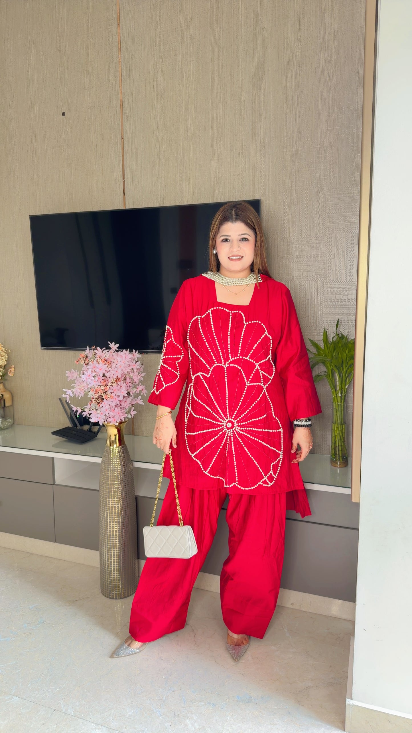 Pearl farshi suit set