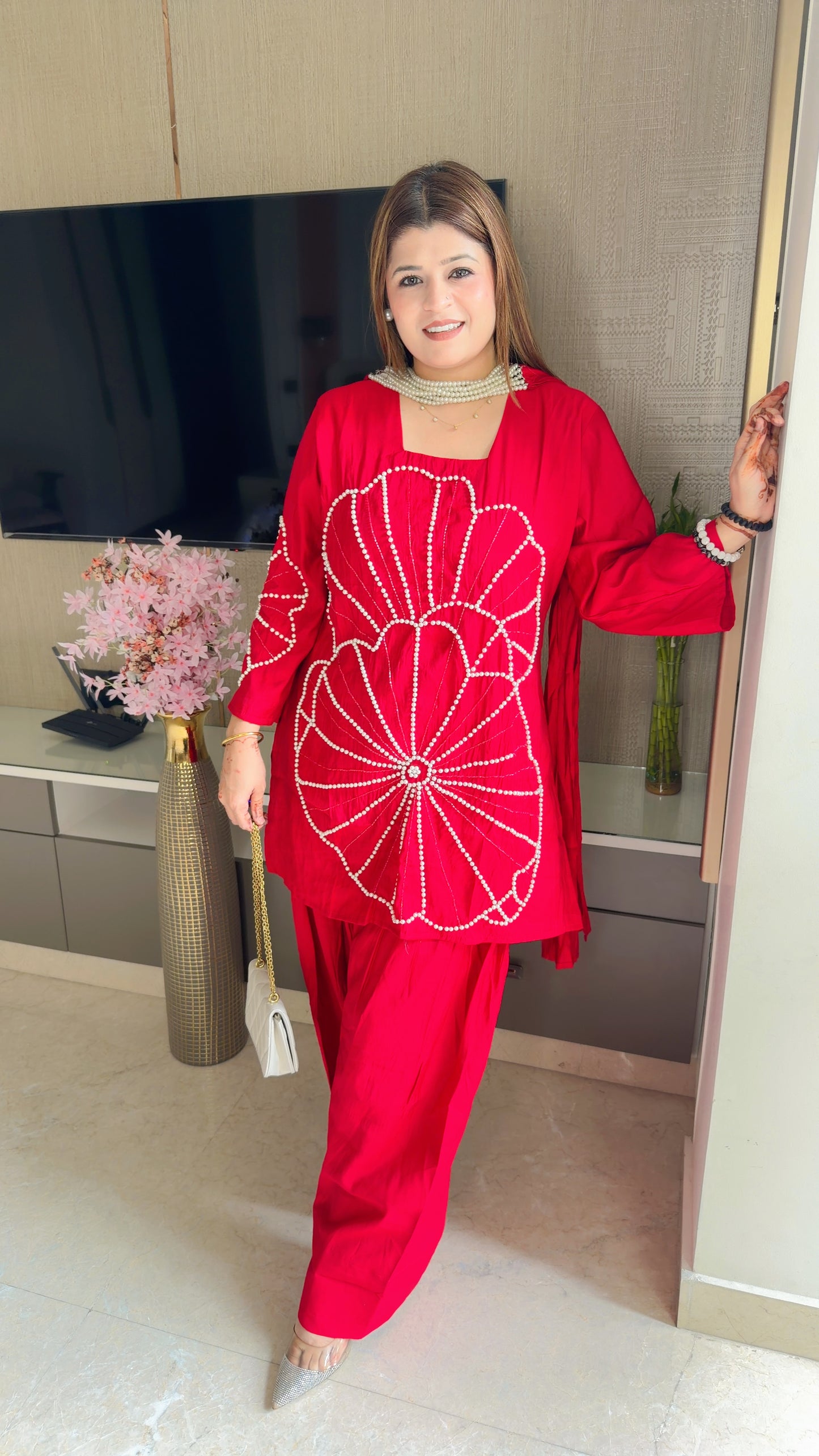 Pearl farshi suit set