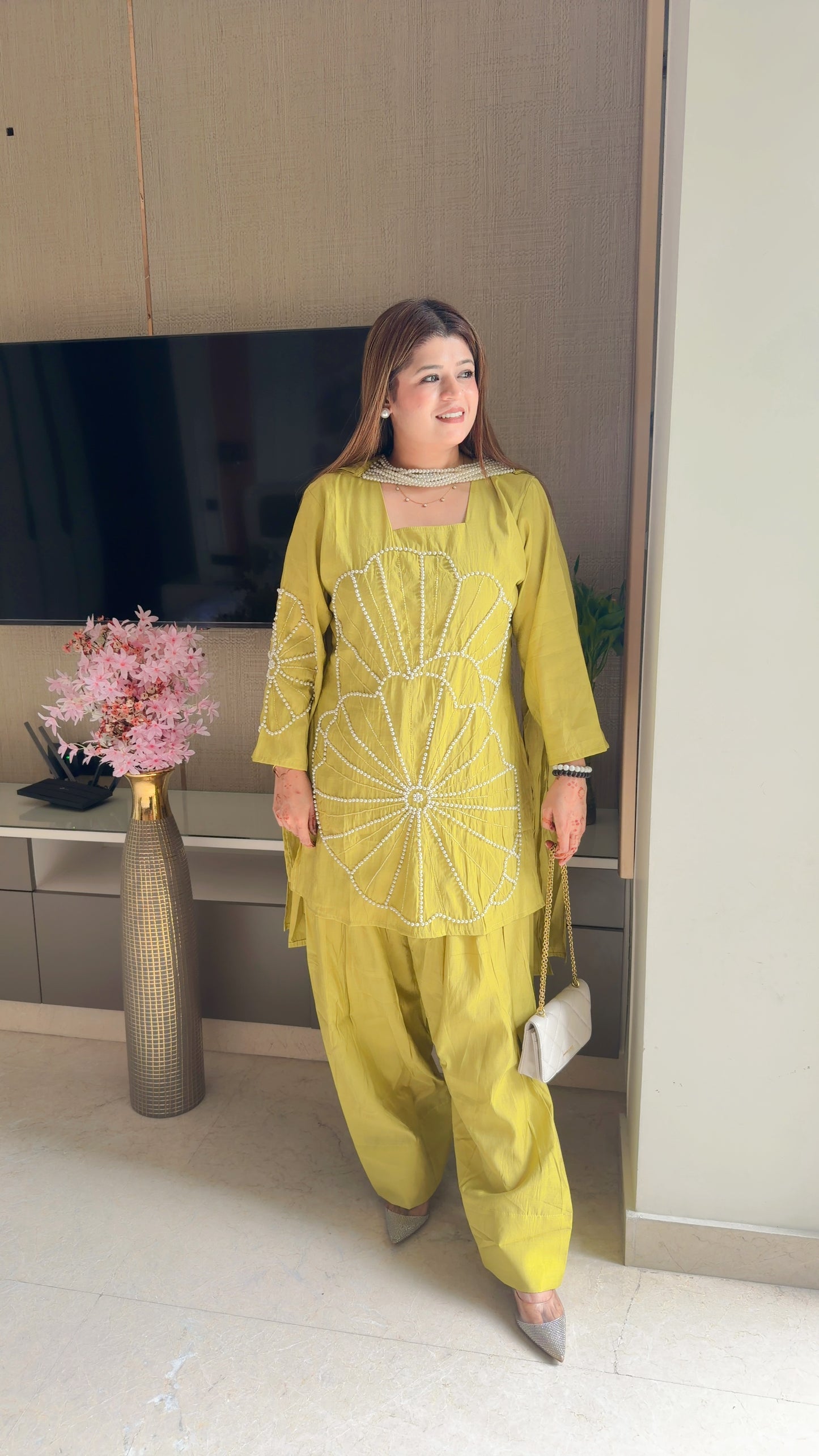 Pearl farshi suit set