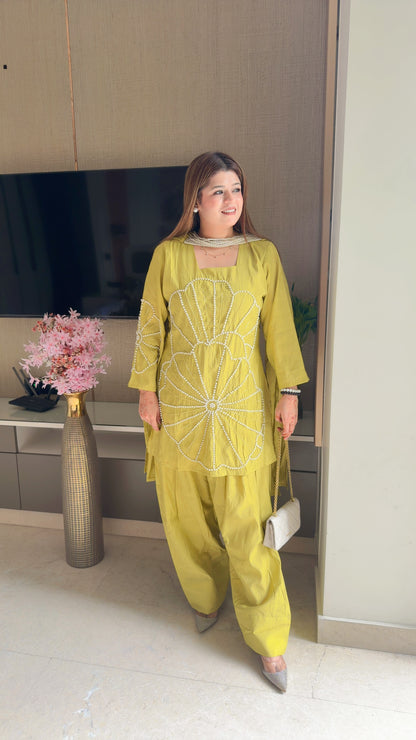 Pearl farshi suit set