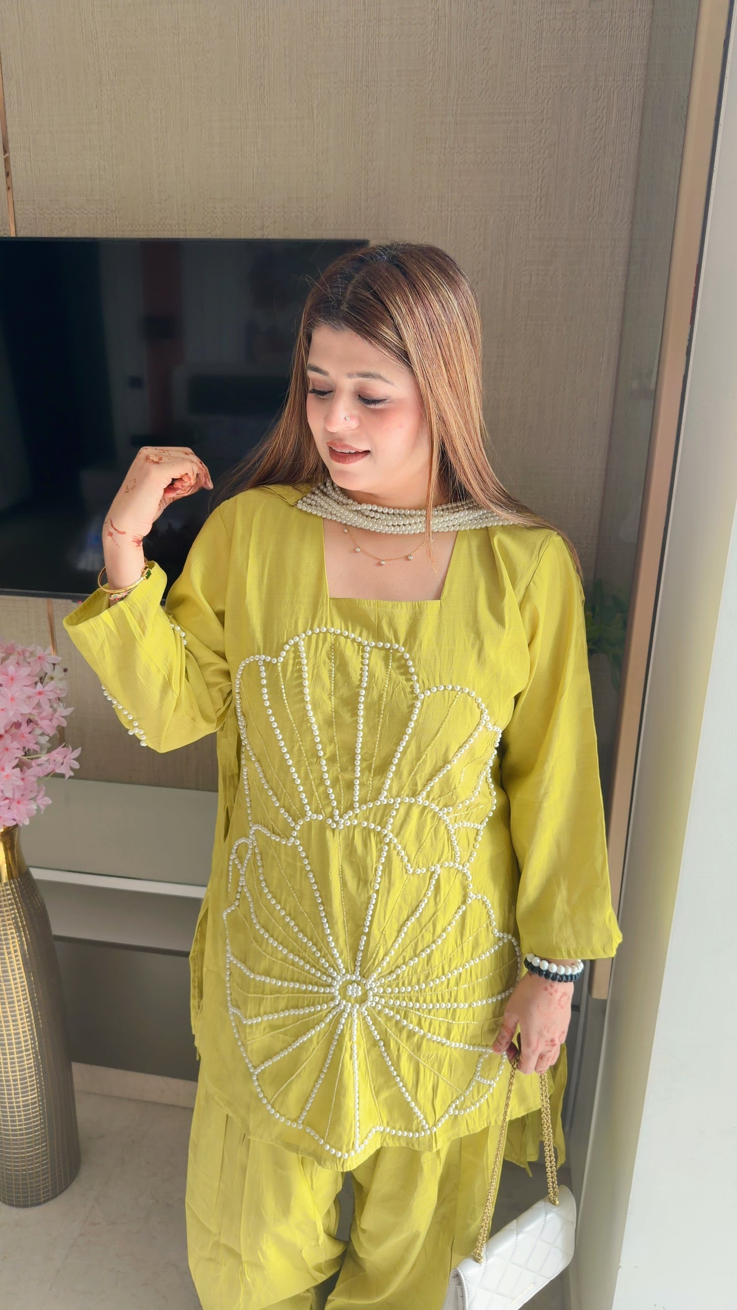 Pearl farshi suit set