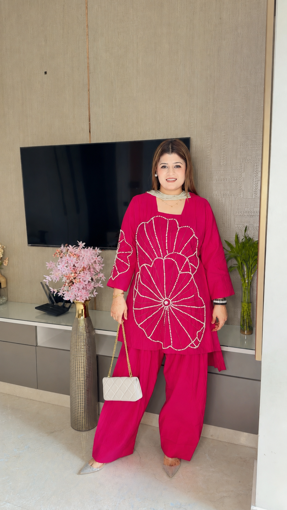 Pearl farshi suit set