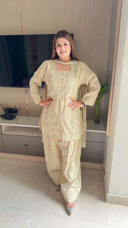 Pearl farshi suit set