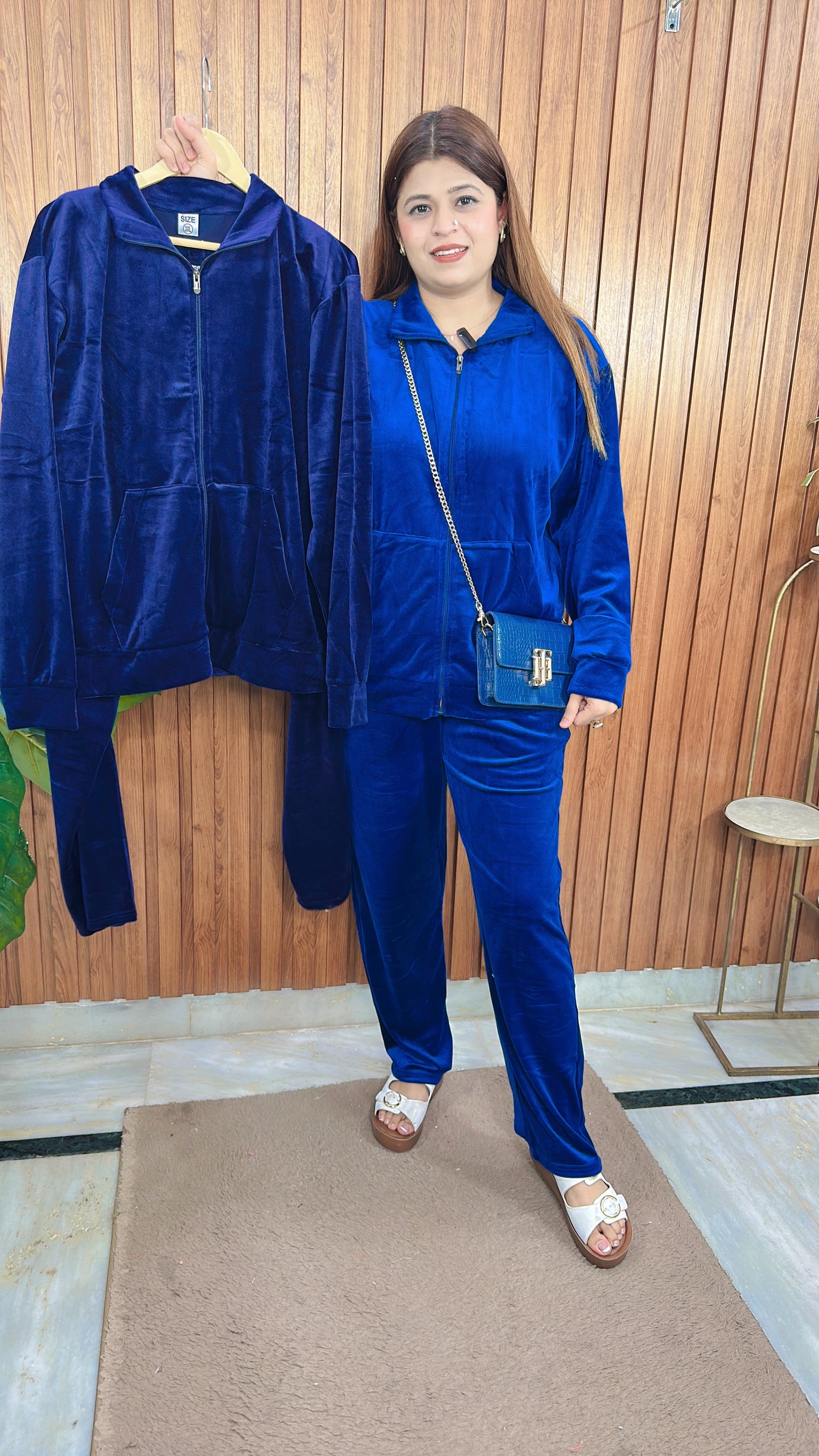 Premium Velvet Zipper Coord Set