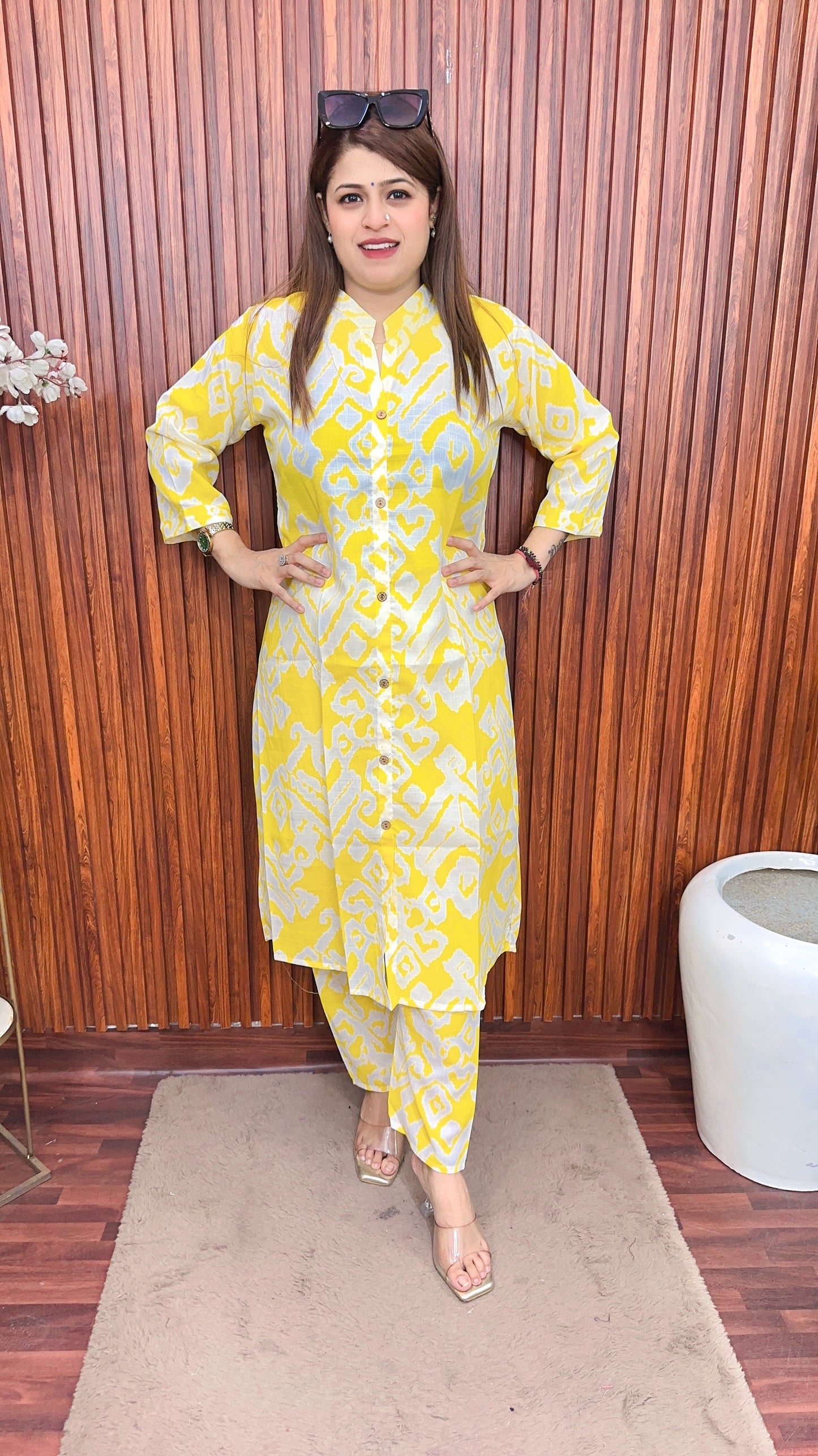 A line Pure cotton kurta set
