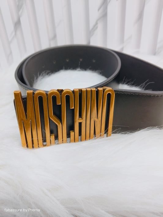 Broad Black MOSCHINO Belt