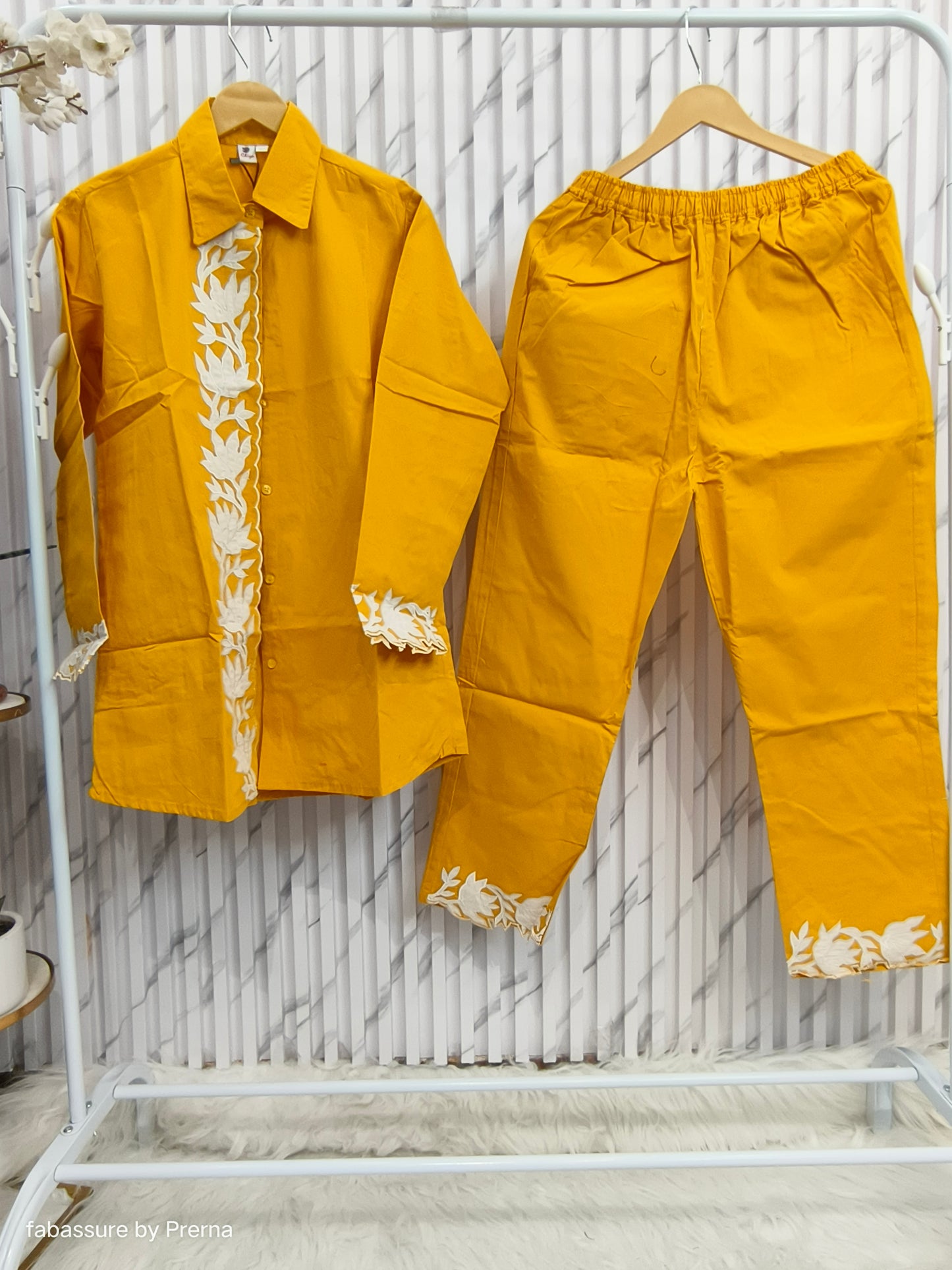 Yellow Kadhai Kurta Set