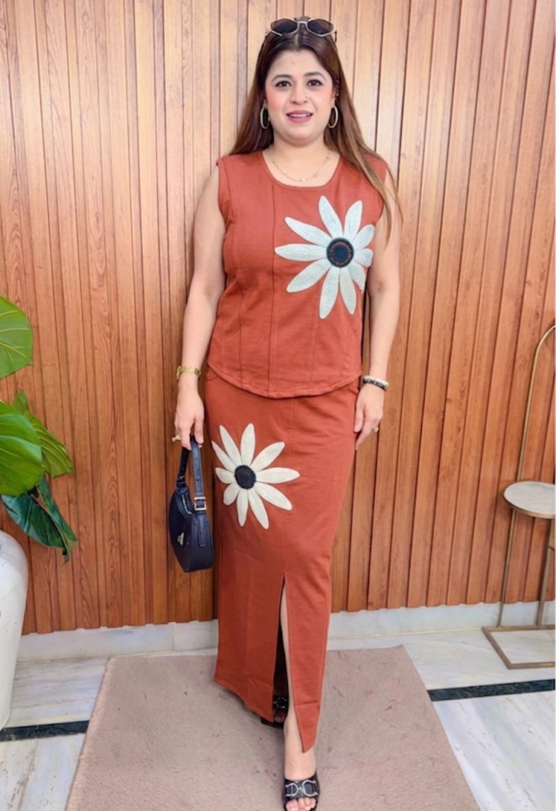 SunFlower Imported Two Piece Skirt Set